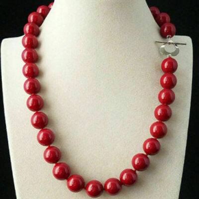 Πανέμορφο κολιέ με 100% φυσικά κοράλλια 10mm.