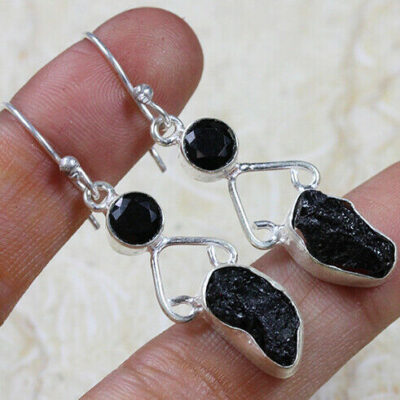 Χειροποίητα ινδικά σκουλαρίκια, κατασκευασμένα από ασήμι 925.