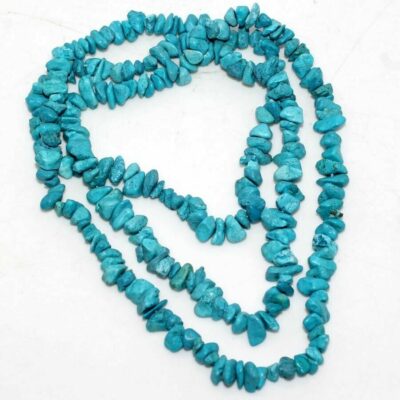 Κολιέ χειροποίητο με φυσικά τυρκουάζ