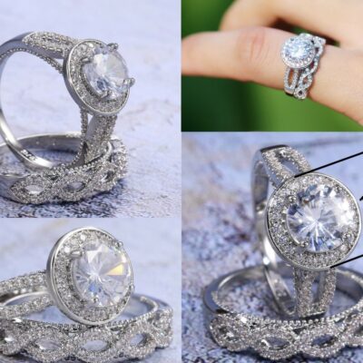 Σετ μονόπετρο μαζί με βέρα