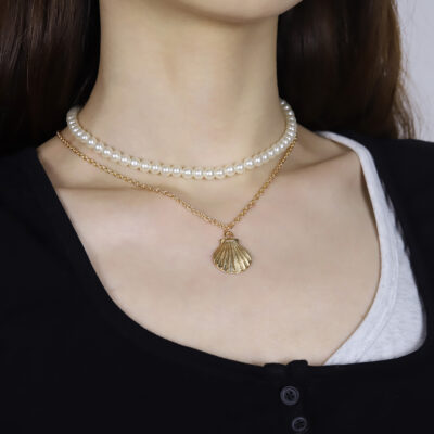 Μοντέρνο κολιέ "Renaissance" 2 σειρών