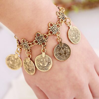 Γυναικείο βραχιόλι σε χρυσό χρώμα Bohemian Gypsy Coin