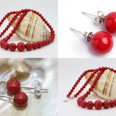 Σετ κολιέ και σκουλαρίκια ασημένια 925