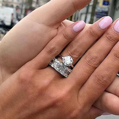 ΣΕΤ 2 δαχτυλιδιών μονόπετρο μαζί με βέρα