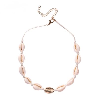 Κολιέ τσόκερ με λευκά κοχύλια