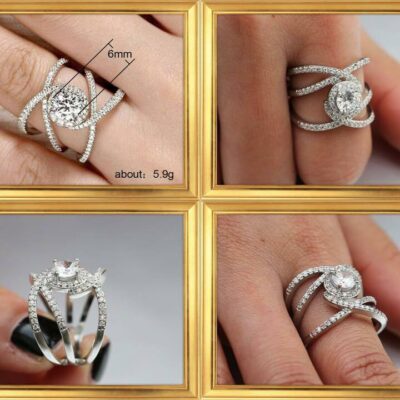 ​Ένα μεγάλο, εντυπωσιακό μοντέρνο, δαχτυλίδι επάργυρο 925