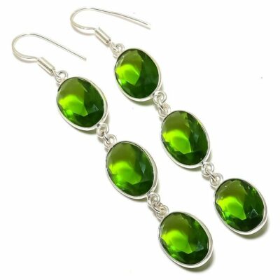 Πανέμορφα, χειροποίητα σκουλαρίκια Peridot Gemstone!