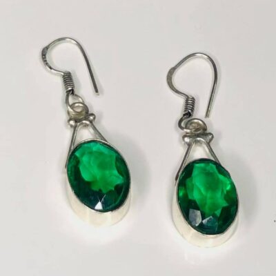 Υπέροχα χειροποίητα σκουλαρίκια ασημένια 925, διακοσμημένα με πράσινη τουρμαλίνη (Green Tourmaline)!
