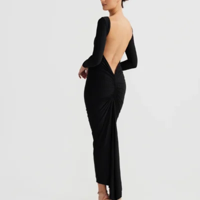 Μαύρο maxi φόρεμα MIA GOWN