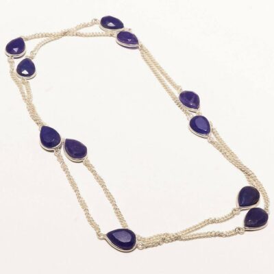 ​Ασημένιο κολιέ μήκους 92 εκατοστών