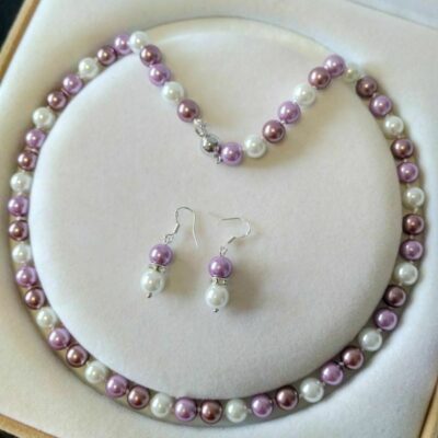 Σετ κολιέ με south sea Shell πέρλες ΑΑΑ