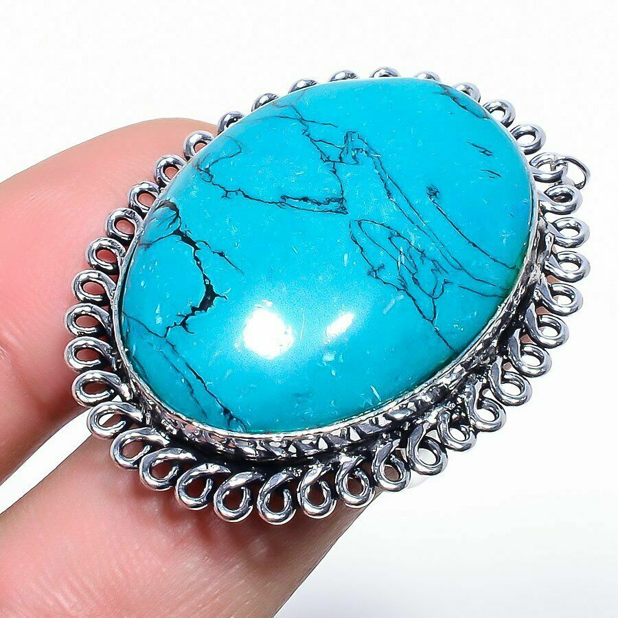 Xειροποίητο δαχτυλίδι από μασίφ ασήμι 925 με ένα υπέροχο σάντα ρόζα τυρκουάζ Xειροποίητο δαχτυλίδι από μασίφ ασήμι 925 με ένα υπέροχο σάντα ρόζα τυρκουάζ