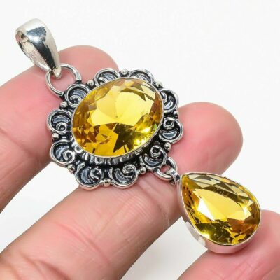 Ασήμι 925 διακοσμημένο με ορυκτό πολύτιμο λίθο Citrine AAA