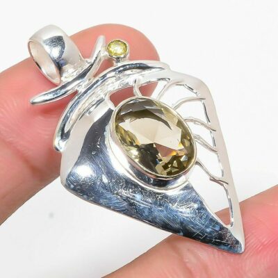 Ασήμι 925 διακοσμημένο με πολύτιμο ορυκτό λίθο καπνιά χαλαζία