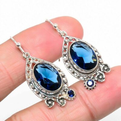 Ασήμι 925 και λαμπερά μπλε ζαφείρια