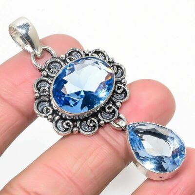 Ασήμι 925 διακοσμημένο με ορυκτό πολύτιμο λίθο Τανζανίτη AAA