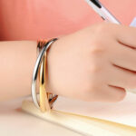 Τριπλό γυναικείο βραχιόλι (στα χρώματα του Cartier)