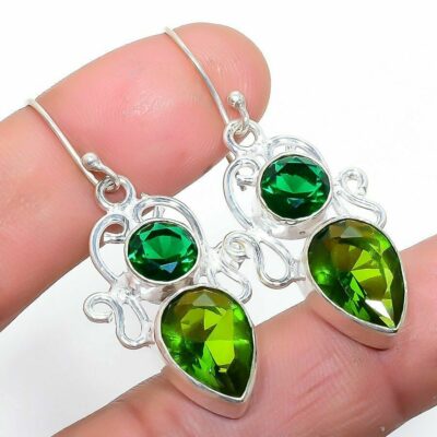 χειροποίητα σκουλαρίκια κατασκευασμένα από ασήμι 925