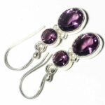 Aσήμι 925 διακοσμημένα με φυσικούς ορυκτούς πολιτισμούς Αμέθυστος