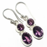 Aσήμι 925 διακοσμημένα με φυσικούς ορυκτούς πολιτισμούς Αμέθυστος