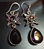 Ασήμι 925 διακοσμημένα με Αμέθυστους σε κοπή κοπή Pear​.