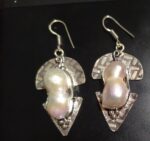 Ασήμι 925 και διακοσμημένα με 100% φυσικά Biwa​ μαργαριτάρια γλυκού νερού 20 χιλιοστών​