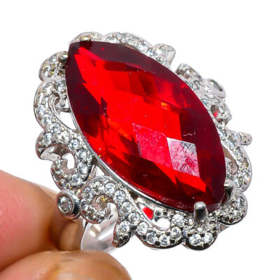 Δαχτυλίδι χειροποίητο ασήμι 925 διακοσμημένο με λυχνίτη.