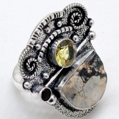 Ασημένιο 925 δαχτυλίδι με Ιασπις "Anil"