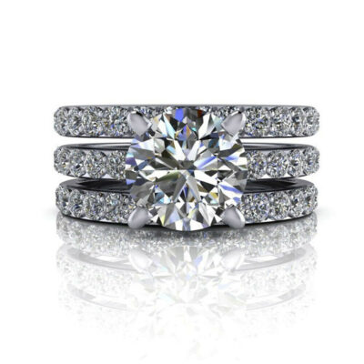 Ασημένιο 925 set 3 δαχτυλιδιών wedding-ring