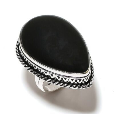 Ασημένιο 925 δαχτυλίδι Μαύρου Όνυχα "Dinesh"