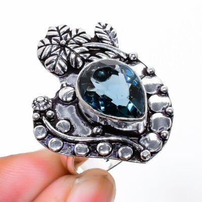 Ασημένιο 925 δαχτυλίδι με ιολίτη "Vijay"