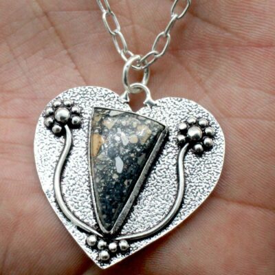 Xειροποίητο, μενταγιόν κατασκευασμένο από ασήμι 925