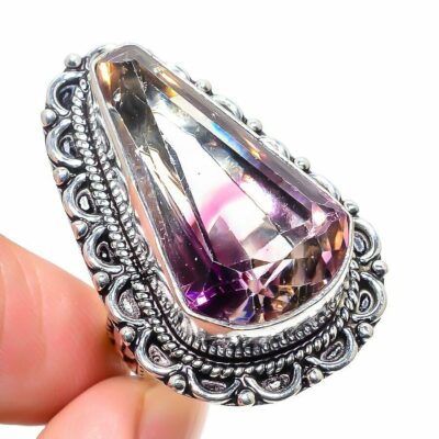 Δαχτυλίδι από ασήμι 925 με multicolor τουρμαλίνη