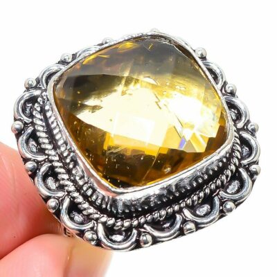 Δαχτυλίδι από ασήμι 925 με Citrine