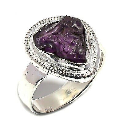 Χειροποίητo ινδικό δαχτυλίδι ασημένιο 925 με Αμέθυστο.