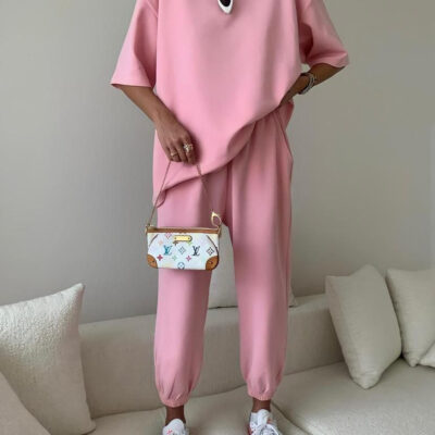 Ροζ ΣΕΤ γυναικεία φόρμα "Modaworld”